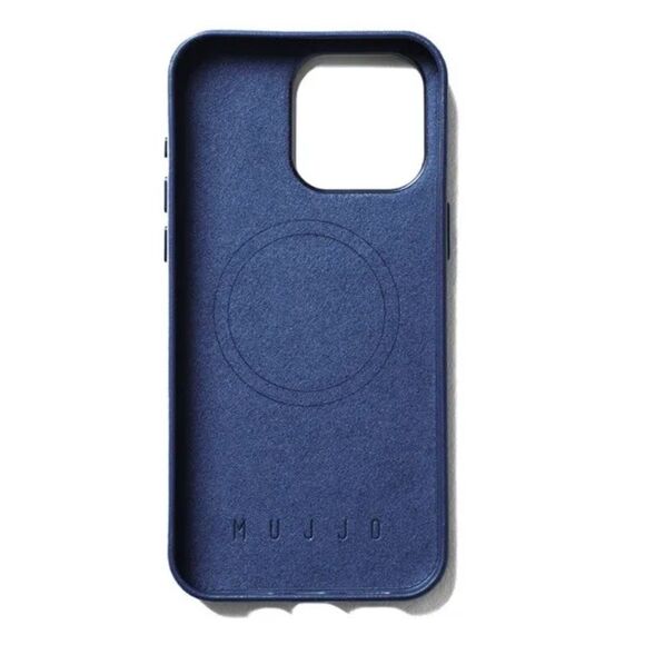 FULL LEATHER WALLET CASE FOR IPHONE 15 PRO, Blue - Picture 2 of 8